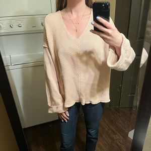 Pink Free People Sweater